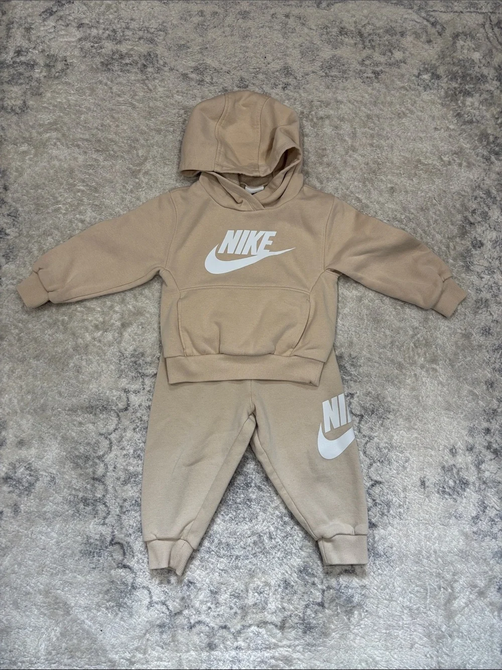 Nike Kids Tan Hoodie & Jogger Set toddler size 2T